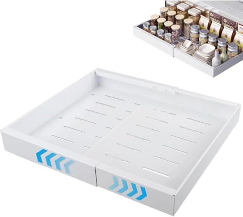 SLLS シンク下 収納 キッチン収納 引き出し スライドレール付き 伸縮式 バスケット 幅調節可能 穴開け不要 洗面台下 収納 省スペース 小物整理 滑らかスライド 頑丈設計 おしゃれ 台所収納