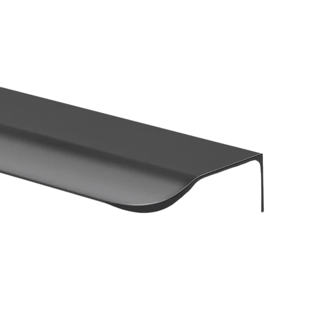 Modern Concealed Cabinet Handle – Edge-Wrapped for Furniture Matte Black 800mm