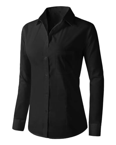 Friptspyg Bluse Damen Langarm Elegant Hemdbluse Lässiges...