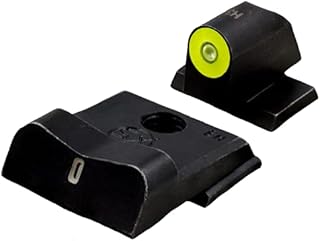 XS SIGHTS New DXT2 Big Dot Night Sight for S&W Pistols, Front and Rear Glow in The Dark Tritium for Tactical Applications (Yellow, S&W M&P Shield)