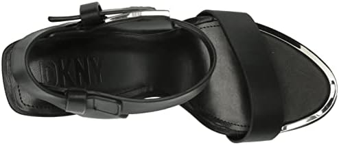 DKNY Women's Transitional Strappy Terah-Ankle Strap Heeled Sandal, Black, 8 | Image 4