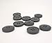 10 Packs 20mm Natural Corozo Nut Buttons, Pure Black Round 4-Hole Buttons for Suits, Sweaters, Cardigans, Knitwear, Coats and DIY Crafting (Vintage Style)