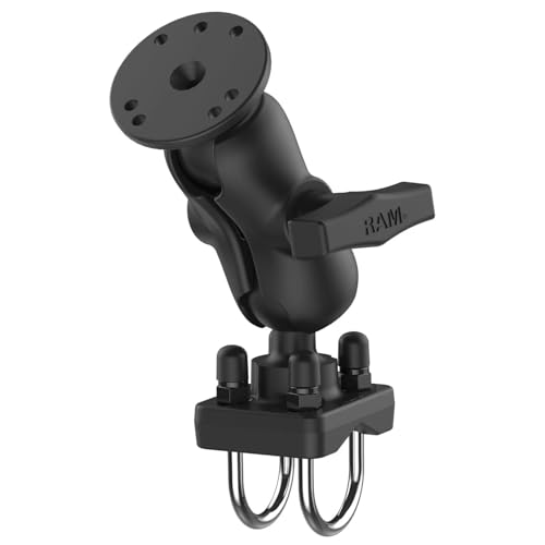 RAM Mounts RAM Set Twin-Rohrschelle, Basispl. rund, mittlerer Arm,C-Ku