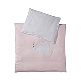 BORNINO Baby-Bettwäsche-Set, Zweiteiler, 35x40 und 80x80 cm, bis 3 Jahre, Baumwolle, Elefant