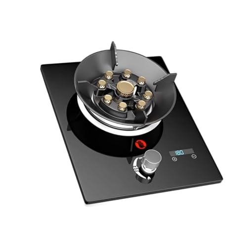 Placa De Gas, Estufa De Gas 7.2kw NG/GLP Encendido Automático De Fuego Feroz De 9 Cavidades, Cocina De Gas Portátil De Escritorio E Integrada 430x330x180 Mm For Acampar En Casa Al Aire Libre(NG)