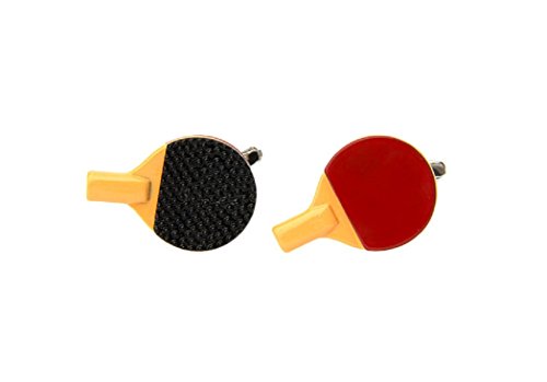 MRCUFF Ping Pong Paddles Table Tennis Pair Cufflinks in a Presentation Gift Box