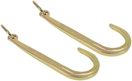 Mytee Products (2 Pack) 15" Inch J Hook Heavy Duty Grade G70 Tow Axle Strap Wrecker Roll Back Clevis 5400#
