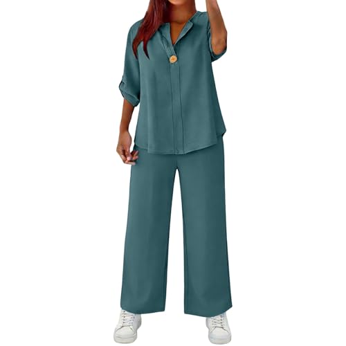 Tenue d'été deux pièces femme : ensemble jogging fluide et confortable pour loungewear décontracté