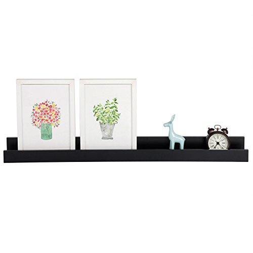 WOLTU Floating Wall Ledge Shelf for Picture Frames, Children&#39;s Books, Magazines, Spice Racks, 39.37" Long, Black