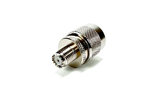 Adaptador RF Coax Mini UHF Hembra a N Macho 2 pzas miniatura 2