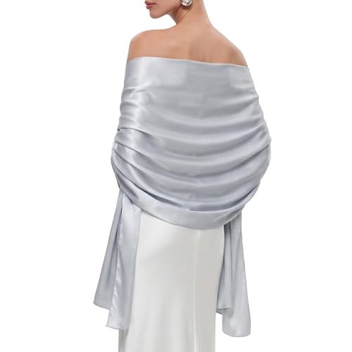 Shawls and Wraps for Evening Dresses Lightweight Wrap for Wedding party Gift for Bridesmaids Bridal Guests Sliver