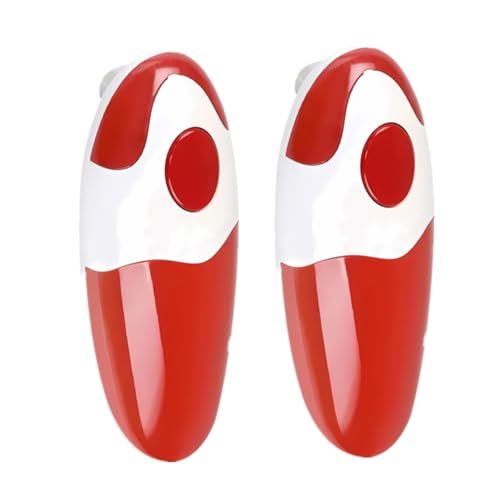 Electric Can Opener, Electric Tin Openers Hand Free, for Arthritis Hands, One Touch Switch Button, Smooth Edges and Safe to Use, Powerful and Easy to Use for Cooks and Housewives (2PCS)
