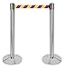 QueueWay PLUS - QPLUS-1P-D5 - polished chrome post, 2" wide, 10