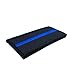 POLIZEIMEMESSHOP Thin Blue Line Textilpatch mit Klett - Polizei - Blaue Linie - Police - Solidarität