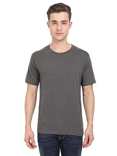 Image of FLEXIMAA Men's Cotton Round Neck Plain Half Sleeve T-Shirt