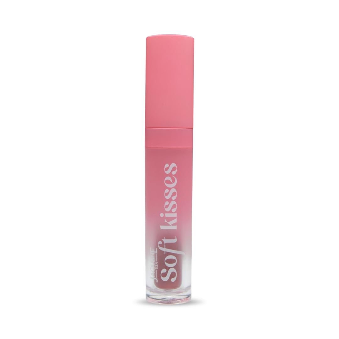 JAQULINE USA Soft Kisses Matte Finish Lipstick | Long-Lasting Color | Silky-Smooth Texture | Enriched with Vitamin E & Hyaluronic Acid - Dreamy Nude 09, 4.2 ml