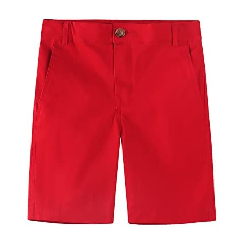 Spring&Gege Boys' Comfortable Chino Shorts Cover
