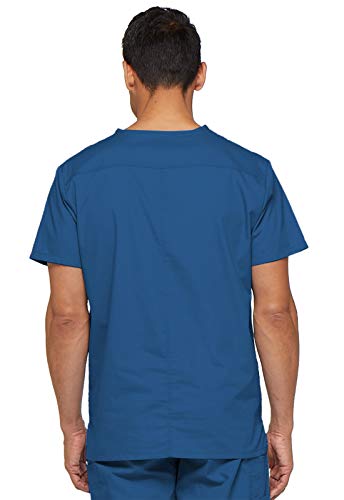 Image of Dickies Mens V-Neck Scrub Top with 5 Pockets - Medical & Nursing Uniform Shirt, Side Vents - 81906