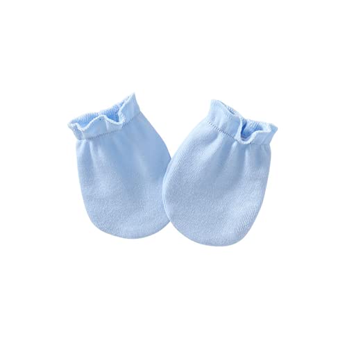 Newborn Baby Soft Cotton Organic Cap and Mitten Set Sunny Hatsfor Hospital Baby Boy and Girl(0-6 Months)4