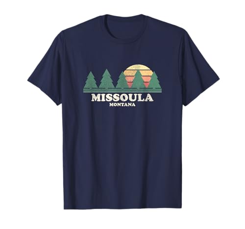 Missoula MT Vintage Throwback Tee Retro 70s Design T-Shirt
