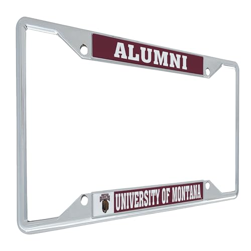 Desert Cactus University of Montana License Plate Frame Grizzlies UM Griz UMont Metal Car Tag Holder for Front or Back of Car Officially Licensed (Alumni)