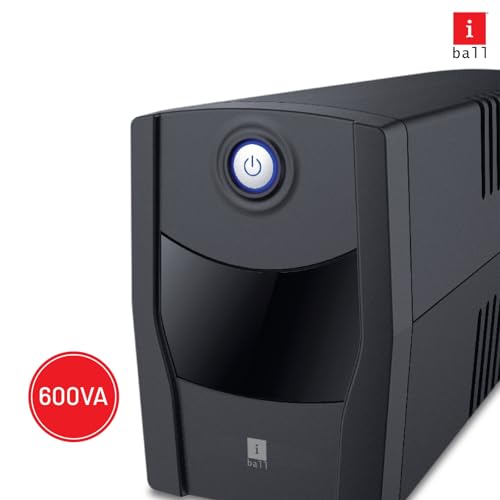 Image of iBall Nirantar UPS 660-600VA / 360W Line Interactive UPS for Personal Computers, Desktop PCs, CCTV, Laptops, Routers, Networking Devices and Gaming Consoles.