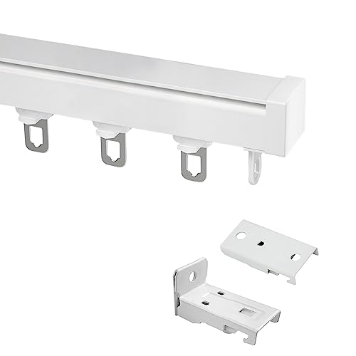 LIYI929GP Rieles para Cortinas Techo, Rieles De Cortina De Techo Soporte Riel, Negro Blanco 1m - 6m Barra De Cortina para Separador De Ambientes Gazebo/Ducha/Dormitorio, Duradero Curtain Track