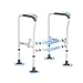 Adjustable Toilet Safety Rails for Seniors, HSSZXFR No-Punch Toilet Frame with Non-Slip Handles and Multi-Angle Adjustable Clamps, Toilet Stand Up Assist Support Frame for Elderly and Disabled