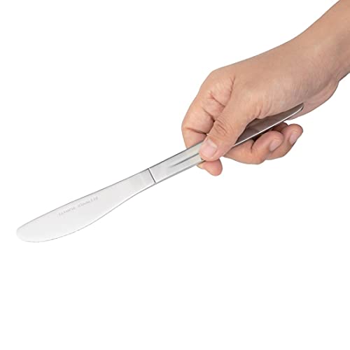 Olympia Kelso Stainless Steel Table Knives (Pack of 12), Silver, 215(L) mm, Dinner Knife Set & Genware 2000-8 Millennium 18/0 Stainless Steel Teaspoon, 140 mm Length, Pack of 12 - Image 4