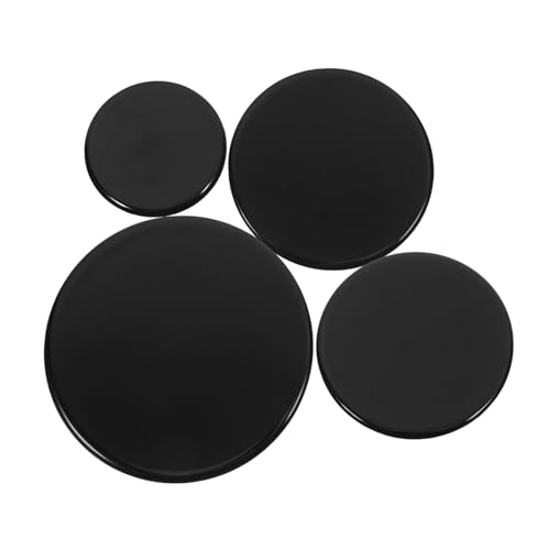 jojofuny 4 Piezas Cubierta para estufa cubiertas de cocina de gas cabezales de quemadores de estufas de gas cabezales de quemadores de estufas domésticas planchar Black