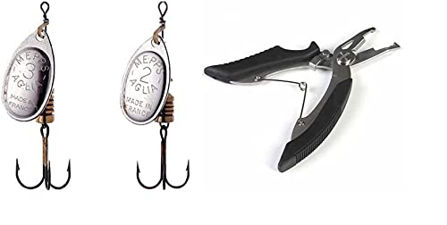 Kit De Pêche Brochet MEPPS - 5 Spinners + Ciseaux De Pêche Offerts - Pour Pêche En Eau Douce