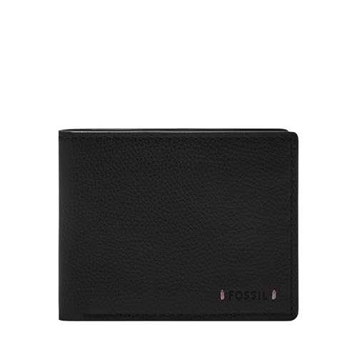 Image of Fossil Carson Leather Bifold Wallet for Men with Flip ID