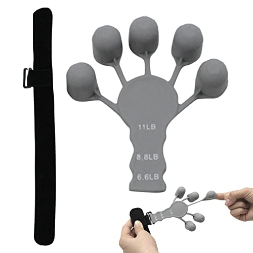 Fortalecedor de agarre para ejercitador de dedos | Fortalecedor de dedos de silicona 1/2 piezas | Fortalecedor mano ajustable con muñequera | Finger Grips Fortalecedor Regalos para hombres y mujeres Cover