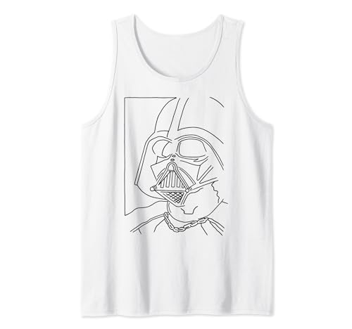 Débardeur Star Wars Dark Vador au design linéaire épuré pour homme