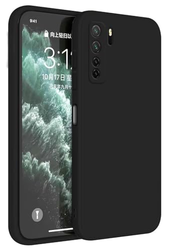 Topme Funda para Huawei P40 Lite 5G (6.5' Inches) Carcasa Caja Case Estuche, Funda Protectora de Piel de Silicona TPU - Negro