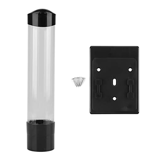 Dispensador de Vasos de Papel de Plástico para 60-80 Tazas, Soporte para Vasos de Papel con Botón de un Toque, Dispensador de Vasos de 2 Formas para Oficina en Casa, 9 X 41,5 Cm