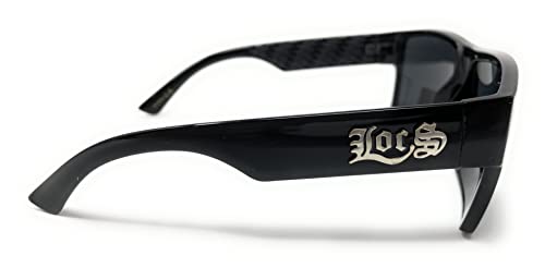 Locs 91105 Black Sunglasses | Authentic Gangster Flat Top Lowrider Maddogger Shades4