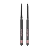 Beauty For Real D-Fine Lip Liner Pencil Set of 2, Neutral, Universal Color Works For All Skin Tones With Any Lip Color, No Sharpener Required, Cruelty Free, 2 x 0.12 oz