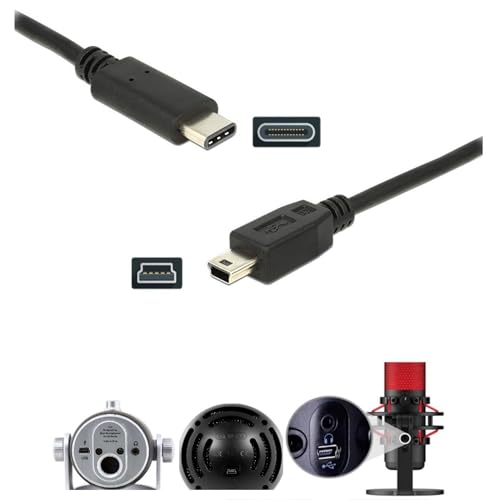 USB C Type C Cable Cord Wire for Blue Yeti Black Out, Blue Snowball iCE USB Microphone, Compatible with New PC, Laptop, iPhone 15 16, Smartphone, MacBook (See Product Pictures & Details Before Buying)