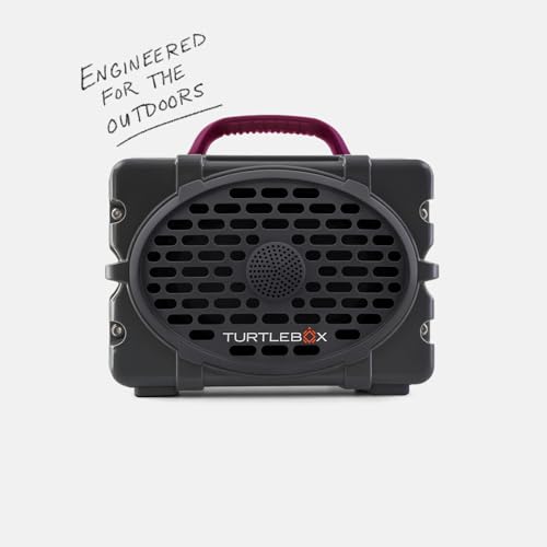 Image of Turtlebox Original Gen 3: Portable Outdoor Bluetooth Speaker - Ultra-Loud (120dB), Waterproof (IP67), Rugged, Impact-Resistant, 3-Day Battery | Party Mode: Unlimited Pairing Stereo, Gray /Maroon
