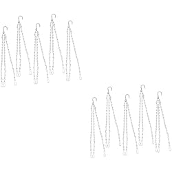 Maceteros Decorativos De Metal Happyyami 10 Uds De Accesorios De Cordón para Maceteros De Metal Maceteros Decorativos Cesta De Flores Cadena Colgante Maceteros Cadena De Metal Fuente para Pájaros Cadena Colgante