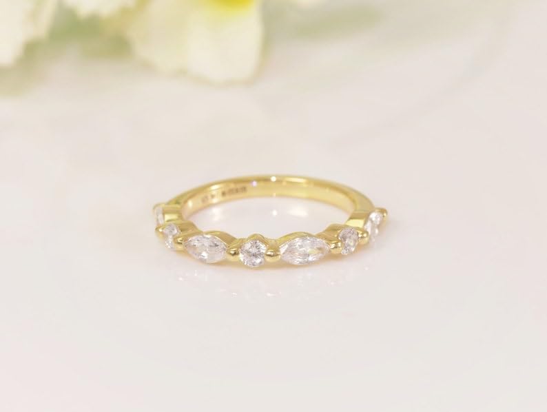 Bague imposante argent 925 anneau plaqué or anti-ternissement CZ - 2