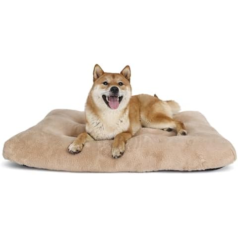 Dog beds Large Sized Dog Washable fit Metal Dog Crates Machine Washable 36 inch Dog Crate Bed with Anti-Slip Bottom,Extra Soft Dog Crate Pad 36 x 24 Kennel Sleeping Mat,Light Brown Cover