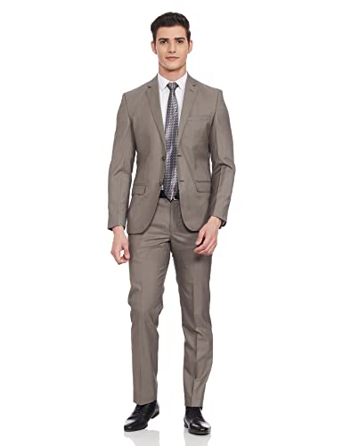 Image of PARK AVENUE Wool Blend Men's Full Sleeve Regular FIT Medium Khaki Formal Suit (PMDL03800-H4 30)