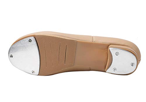 Image of Linodes PU Leather Lace Up Tap Shoe Unisex Dance Shoes for Women and Men | Quality soft upper, Unisex for women men, Lace up, Rubber and EVA outsole, Clear sound, Snug fit, Breathable lining, Durable