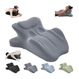RSN Ergonomic Foam Wedge Pillow, 27° Angled Support for Neck and Waist, Multi-Position Support Pillow (Gray)