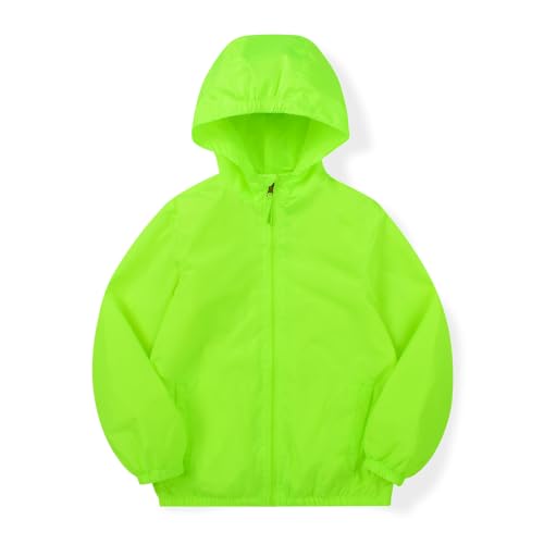 Image of SNOW DREAMS Boys Waterproof Rain Jacket Windbreaker Lightweight Coat Kids Raincoat Outerwear