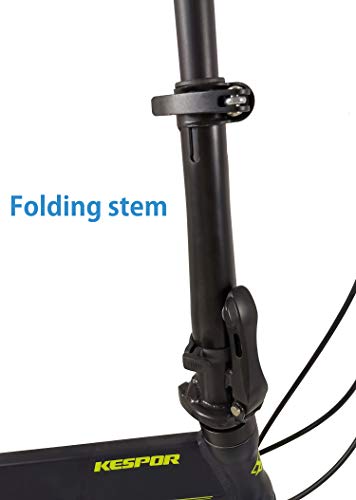 image for KESPOR K7 Folding Bike for Adults, Women, Men, Rear Carry Rack, Front 