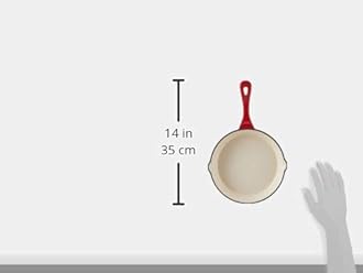 Crock-Pot Artisan 8 Inch Enameled Cast Iron Round Skillet, Scarlet Red