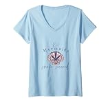 Womens Real Mermaids Smoke Seaweed Funny Design V-Neck T-Shirt